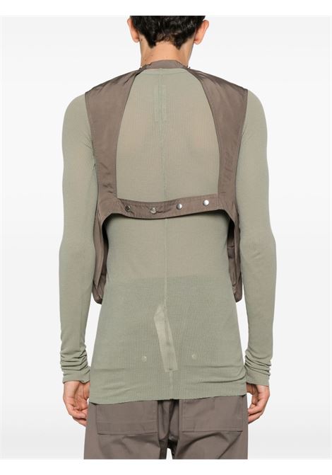 Gilet con tasche in taupe Rick owens - uomo RICK OWENS | RU01E5767FT34